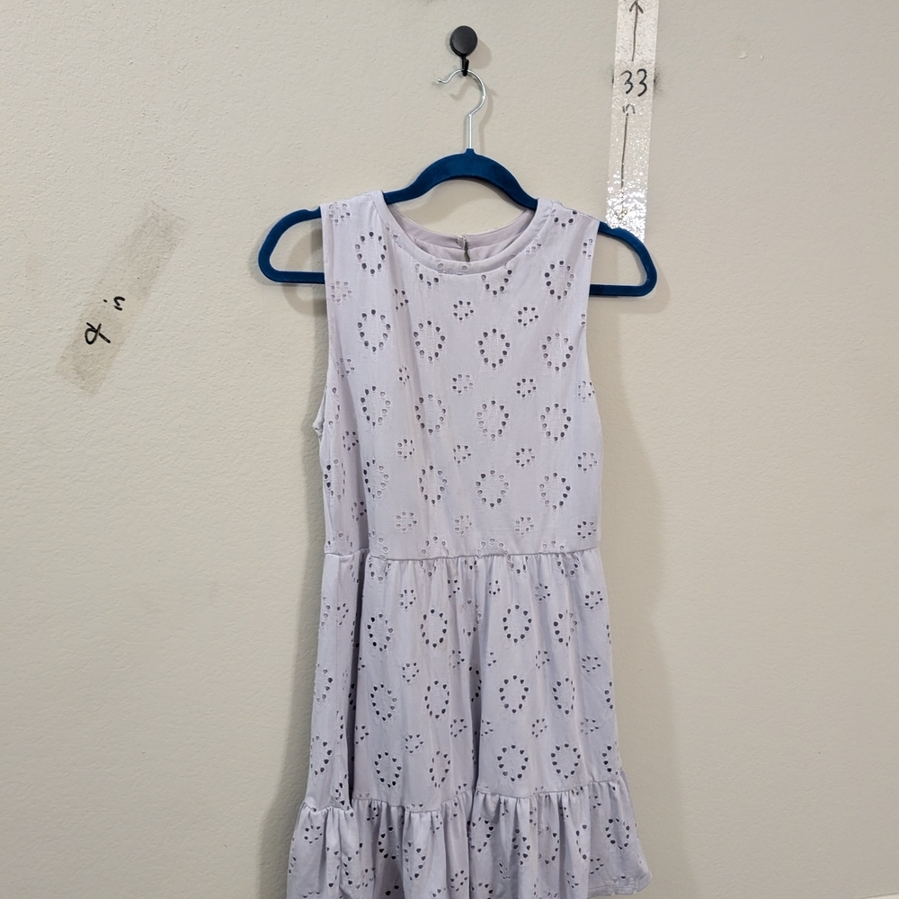 As U Wish Dress in Lavender Eyelet